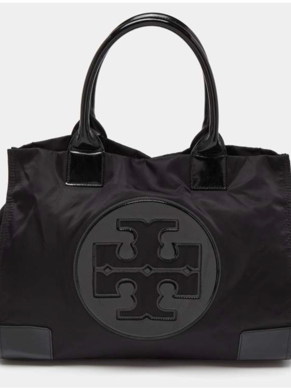 Tory Burch Black Logo Patch Tote
